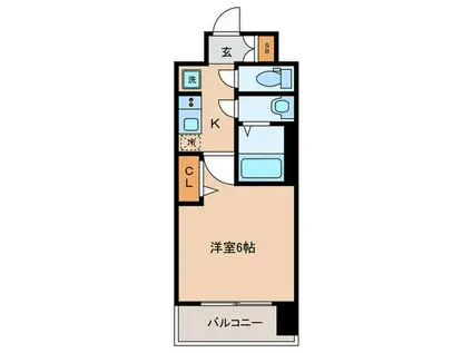 プレサンスTHE KYOTO 東福寺 イースト(1K/7階)の間取り写真