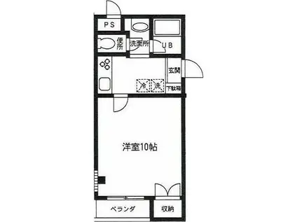 サクラパレス(1K/3階)の間取り写真
