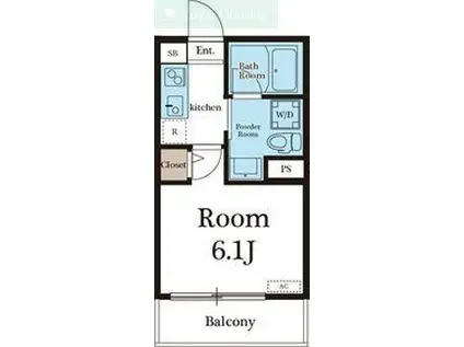 GRANDIA東船橋(1K/1階)の間取り写真