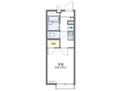 VFIELD(1K/2階)の間取り写真