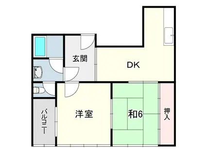 マルイマンション(2DK/3階)の間取り写真