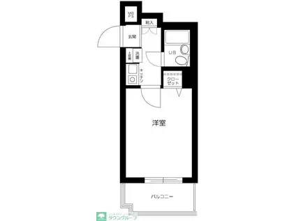 ライオンズマンション哲学堂(1K/2階)の間取り写真