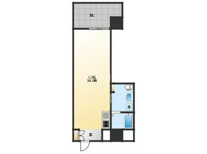 ZEE HAVEN(ワンルーム/6階)の間取り写真