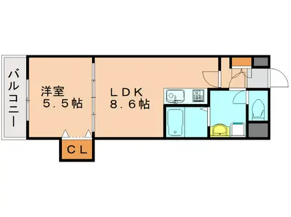 エース五番館(1LDK/2階)の間取り写真