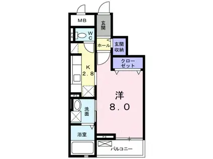 ニューファーム(1K/3階)の間取り写真