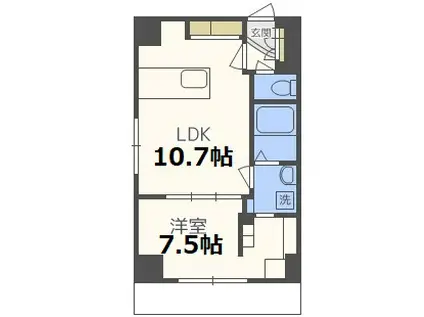 TROIS 1ST(1LDK/9階)の間取り写真