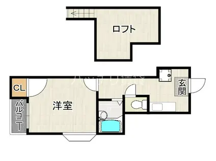 リブイン博多(1K/1階)の間取り写真