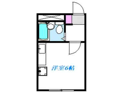 ベルピア・平山城址公園第1(ワンルーム/2階)の間取り写真