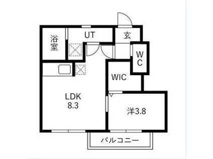 SOLEADO(1LDK/1階)の間取り写真