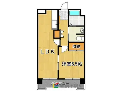 パインヒルズ美野島(1LDK/5階)の間取り写真