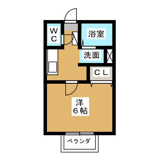 モナリエ大野台(1K/2階)の間取り写真