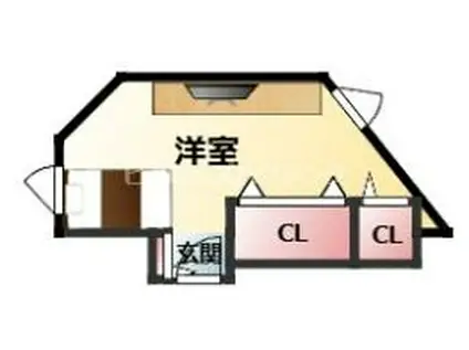 モテナプリーズ(ワンルーム/6階)の間取り写真