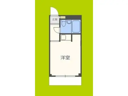 プリエール玉津(ワンルーム/2階)の間取り写真