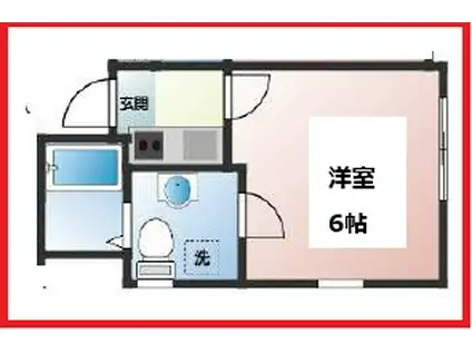 ゼスト西新井本町(ワンルーム/2階)の間取り写真