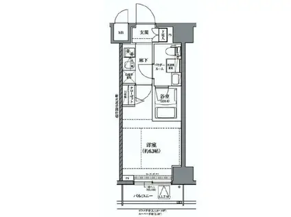 RELUXIA GRANDE 横濱吉野町(1K/5階)の間取り写真