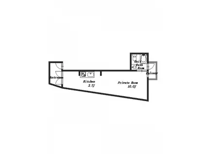 近鉄大阪線 大和八木駅 徒歩10分 4階建 築20年(1K/1階)の間取り写真