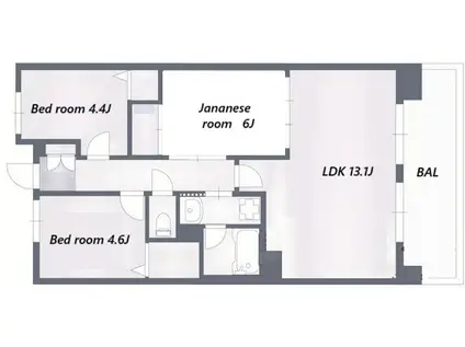アプリーレ垂水(3LDK/4階)の間取り写真