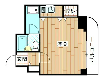 ラポール本蓮沼駅前(ワンルーム/5階)の間取り写真