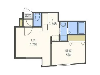 M-STAGE豊平公園(1LDK/1階)の間取り写真