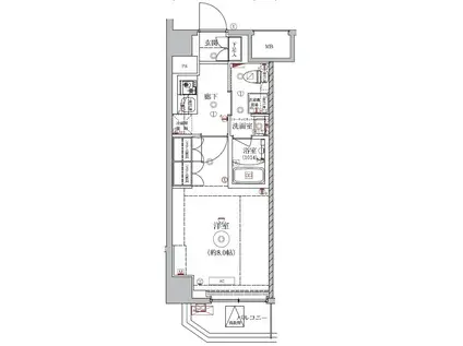 VERXEED HIGASHIJUJO TWINS A(1K/2階)の間取り写真
