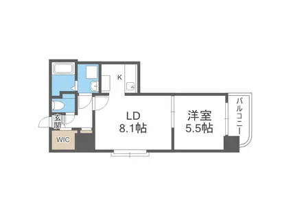 さくらハイツ2(1LDK/5階)の間取り写真