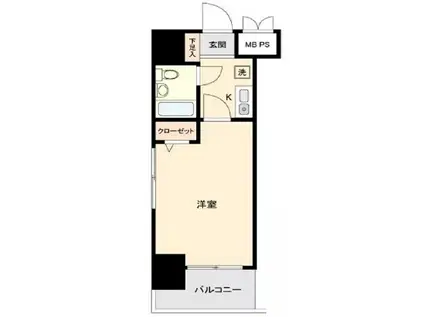 アーバンヒルズ早稲田(1K/6階)の間取り写真