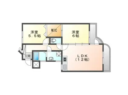 村山ハイツ(2LDK/4階)の間取り写真