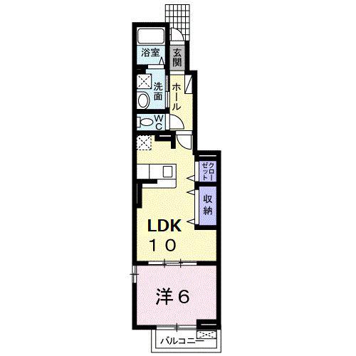 バニヤンツリー(1LDK/1階)の間取り写真