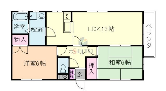 グレース(2LDK/2階)の間取り写真
