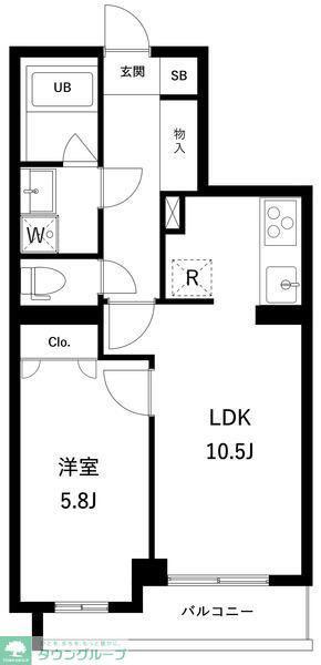 アーバンパーク蒲田南I(1LDK/2階)の間取り写真