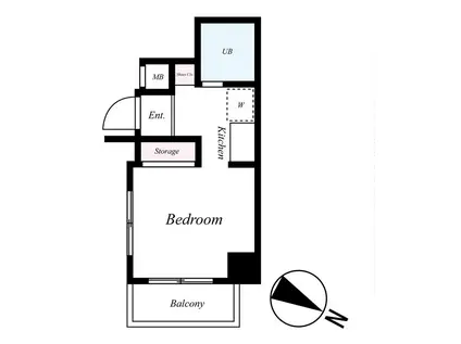 スカイコートお茶の水女子大前(ワンルーム/12階)の間取り写真
