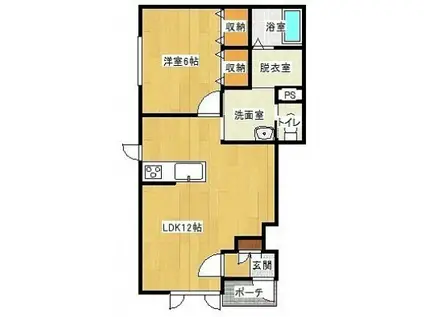 FORTE-FOR-(1LDK/1階)の間取り写真