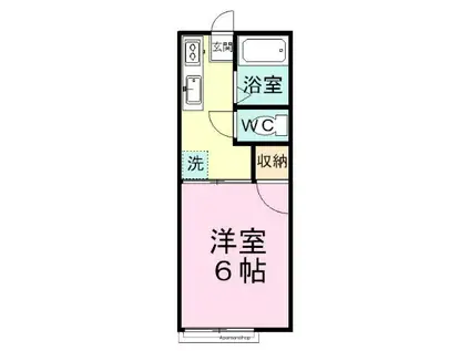 フォーブル日大通(1K/1階)の間取り写真