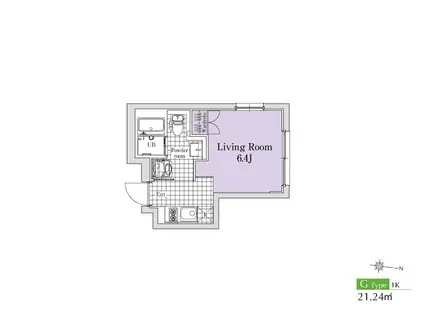 SOU桜新町II(1K/4階)の間取り写真