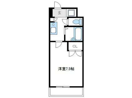ABITARE海老名 アビターレ(1K/5階)の間取り写真
