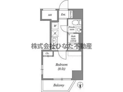 SERENITE本町REFLET(1K/13階)の間取り写真