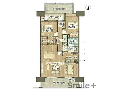 アウルステージ問屋町(2LDK/12階)の間取り写真