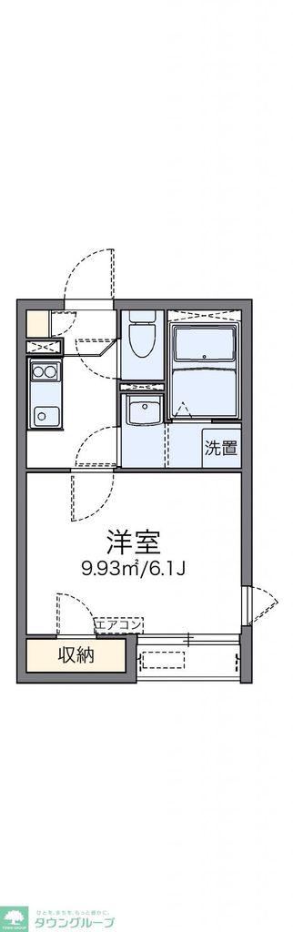 レオネクストコーポ花ノ木(1K/2階)の間取り写真