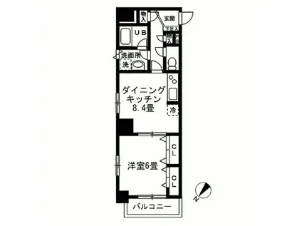 LATOUR OZAWA(1DK/3階)の間取り写真