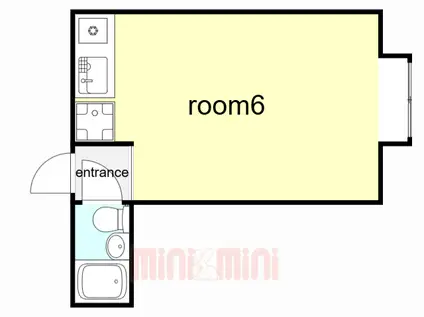 ラッフィナート磯馴(ワンルーム/3階)の間取り写真