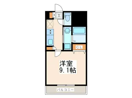 フォーエス本山(1K/10階)の間取り写真