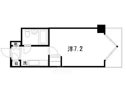 デトム・ワン三条通(1K/7階)の間取り写真