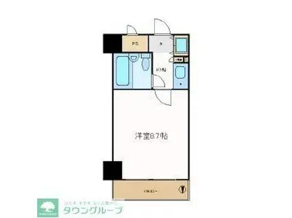 グローリア初穂小岩(1K/4階)の間取り写真