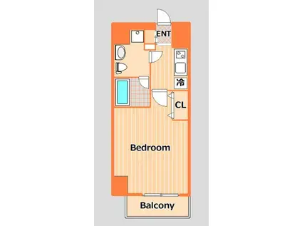 SHOKEN RESIDENCE横浜戸部II(1K/4階)の間取り写真