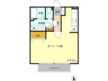 タウンコート31(ワンルーム/1階)の間取り写真
