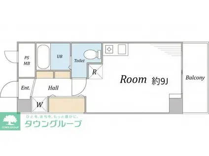 ヴォワール国府台(ワンルーム/3階)の間取り写真