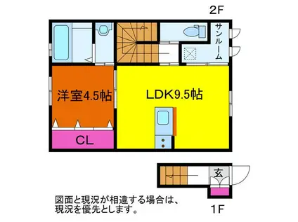 KO OLINA TOWN B(1LDK/2階)の間取り写真