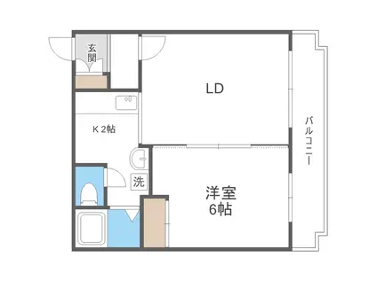 オーシドマン(1LDK/3階)の間取り写真