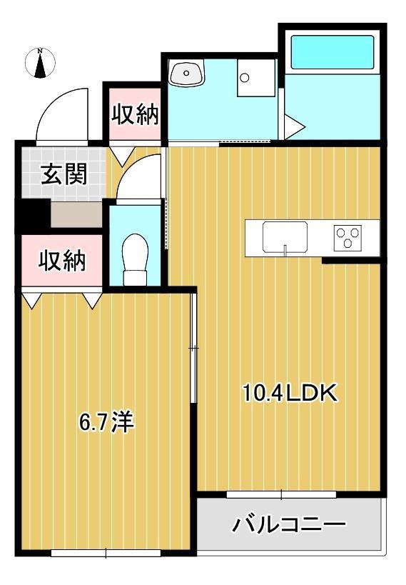 シャーメゾン アイシス(1LDK/3階)の間取り写真