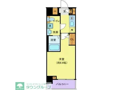 クレヴィスタ横浜矢向(1K/1階)の間取り写真